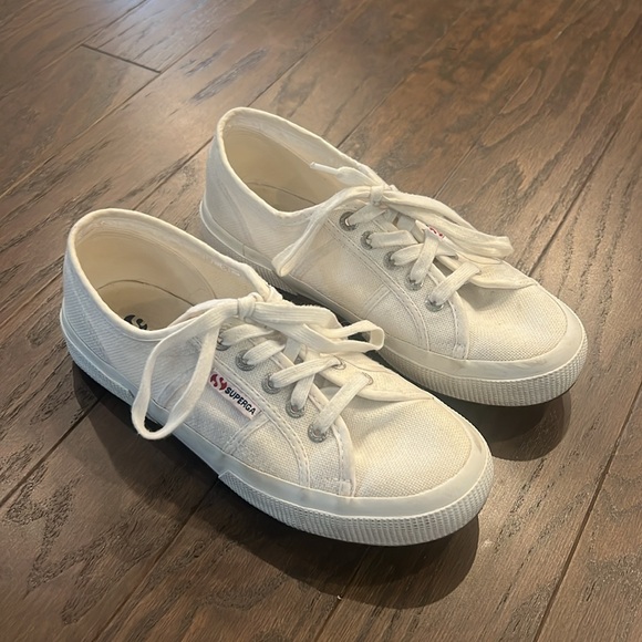 Superga White Canvas Sneakers Classic - Picture 5 of 8